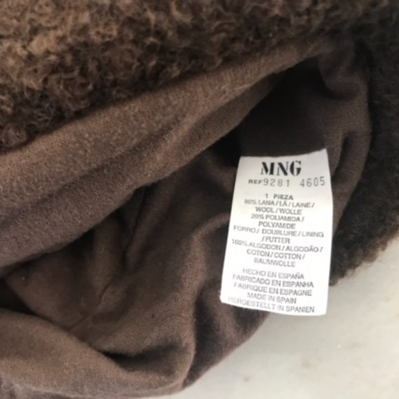 Mango MNG Bouclé Button Front Coat & Coordinating Hat - Picture 8 of 8